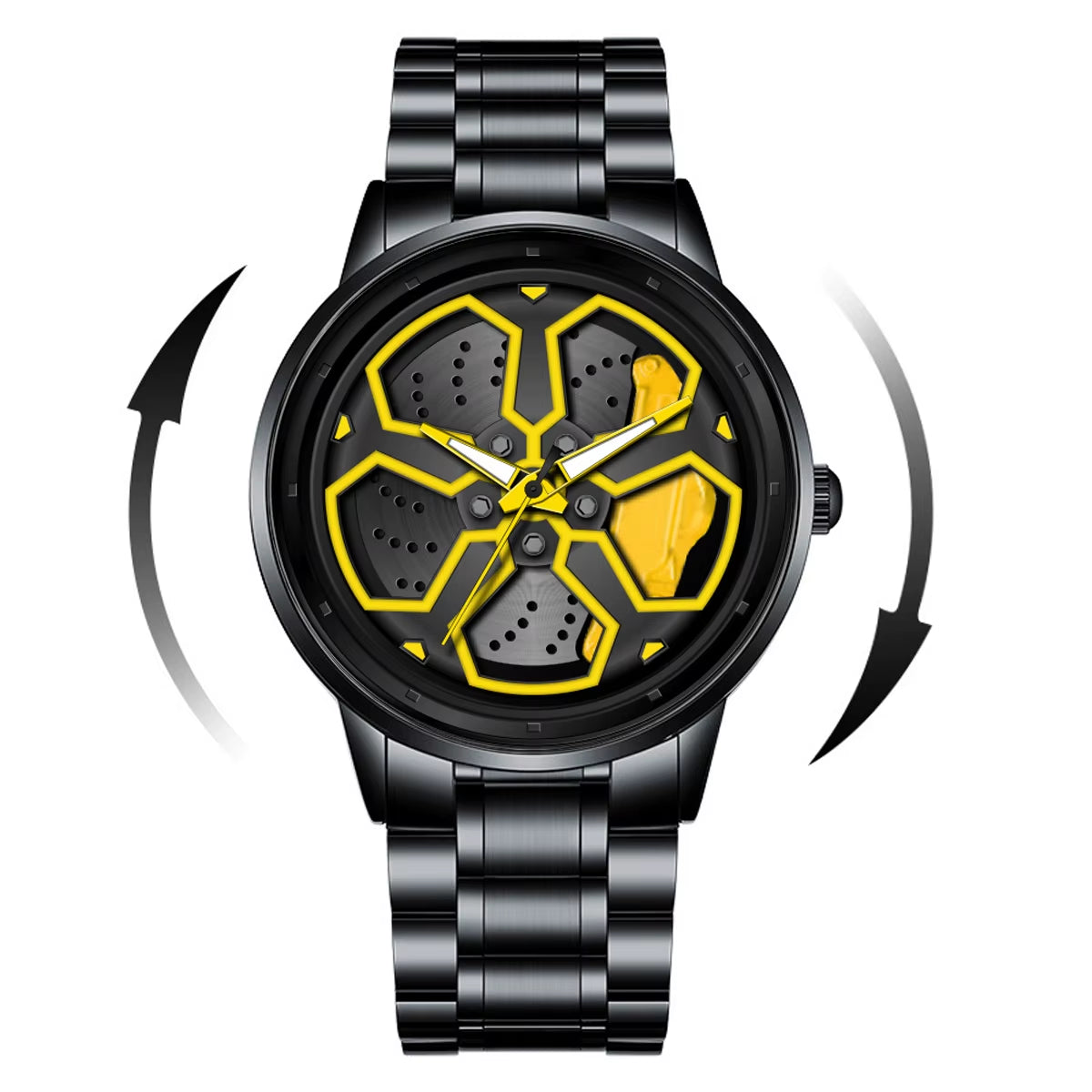 Men Watch Sports Style Mi Car Watch Fashionable Rotating Dial Quartz Movement 3Bar Waterproof Black Man Clock Relogios Masculino