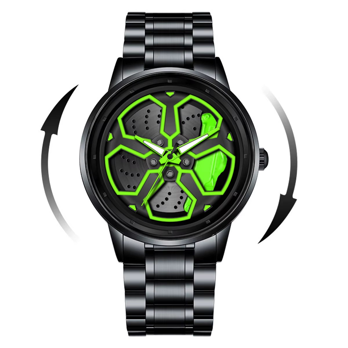 Men Watch Sports Style Mi Car Watch Fashionable Rotating Dial Quartz Movement 3Bar Waterproof Black Man Clock Relogios Masculino